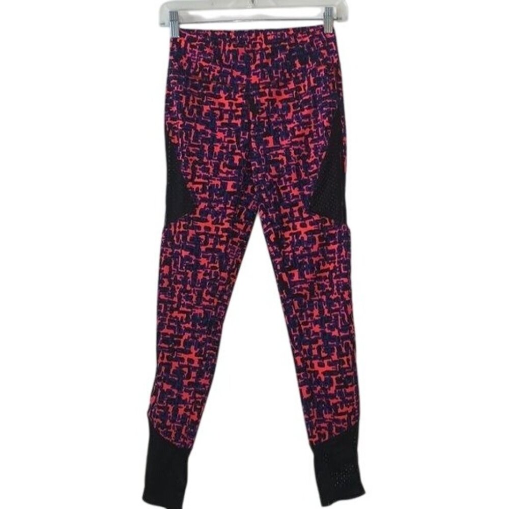 Xjboost Womens S/M Abstract Print Athletic Leggings W/ Mesh Panels